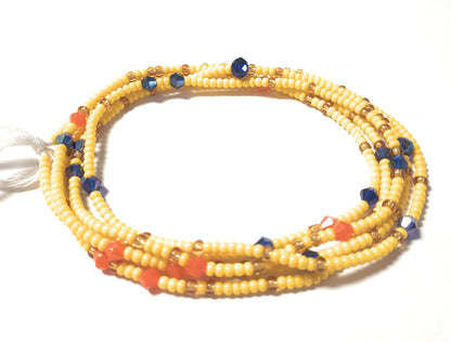 Accented Solid Color Waist Beads