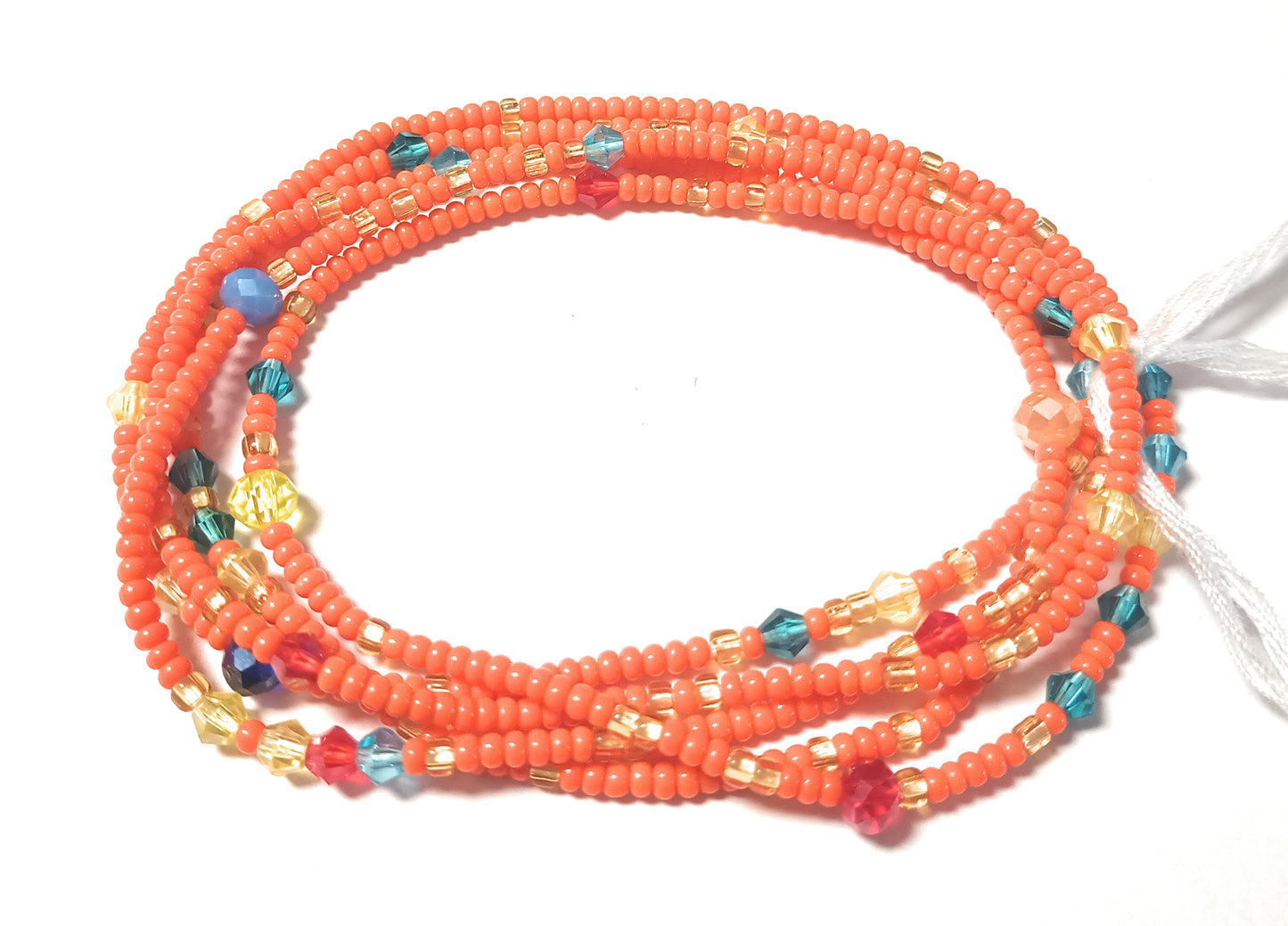 Accented Solid Color Waist Beads