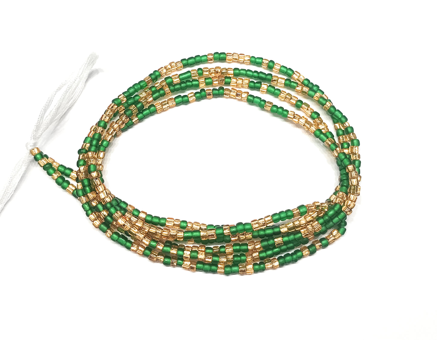 Multicolor Waist Beads, Variety of Mixed Colors with Gold