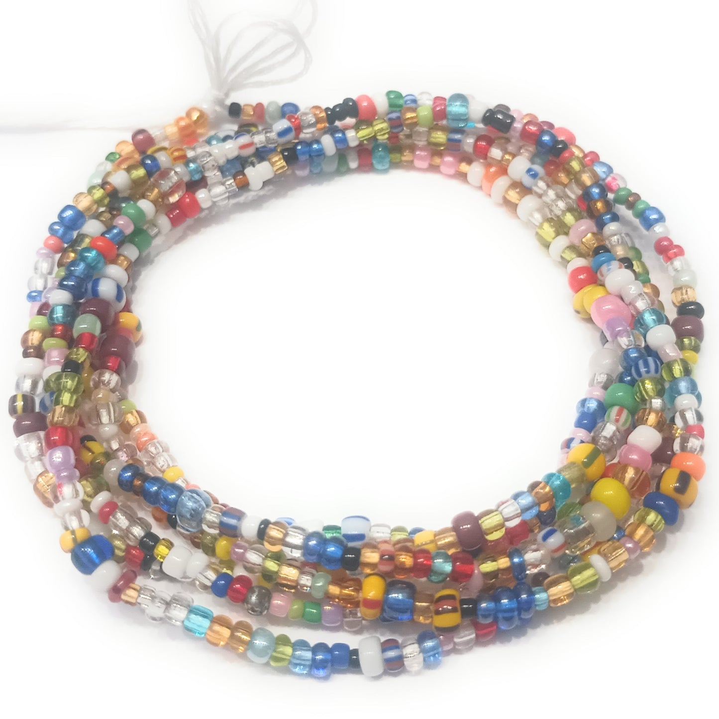 Solid and Translucent Multicolor Waist Beads