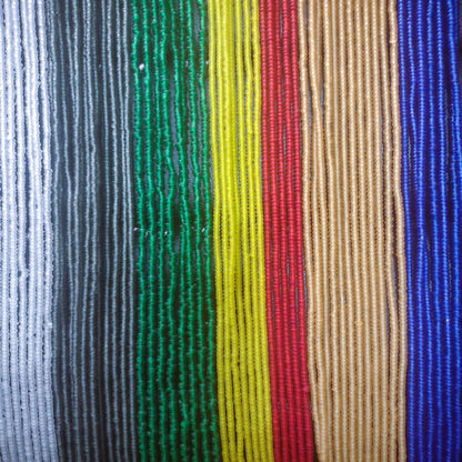 Matte Single Color Bead Strands, Variety Colors, 42-Inch Tie-on Cotton Strings