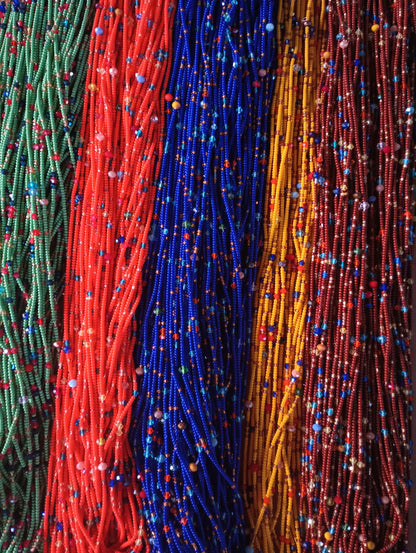 Accented Solid Color Waist Beads