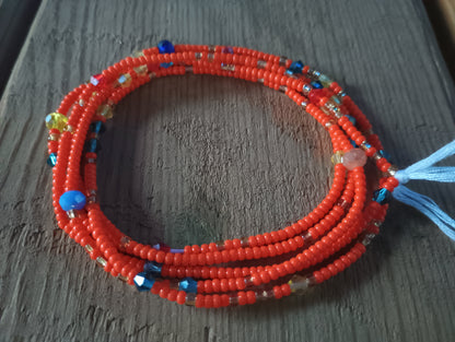 Accented Solid Color Waist Beads