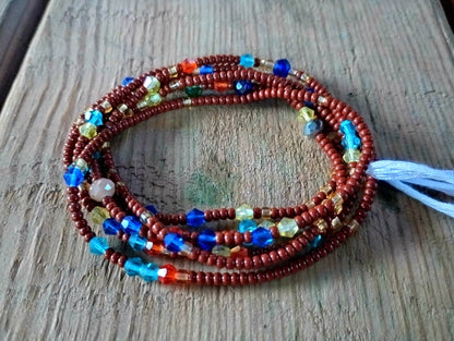 Accented Solid Color Waist Beads