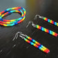 Rainbow Bracelet and Dangle/Stick/Drop Earring Set