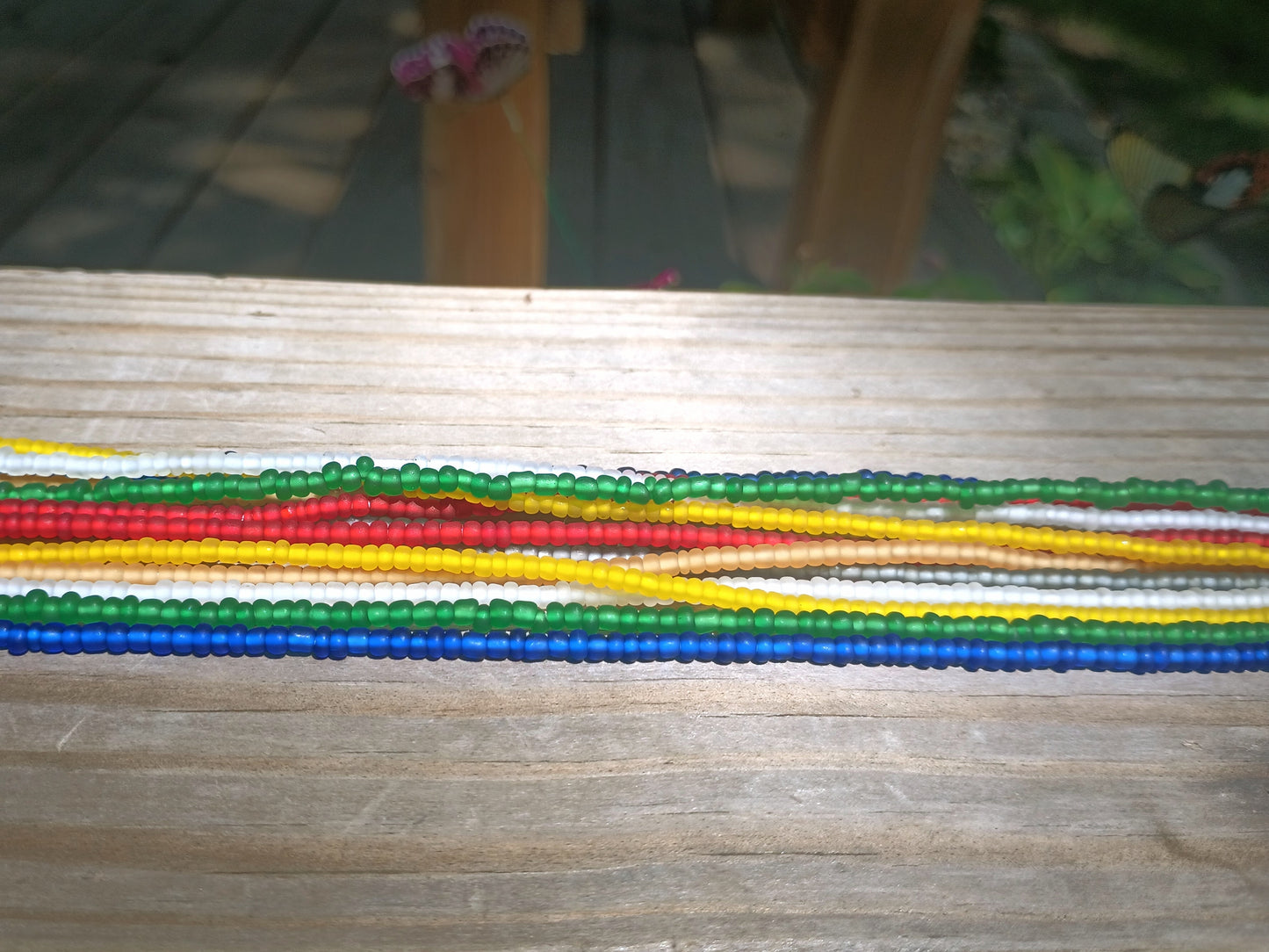 Subdued Single Color Bead Strands